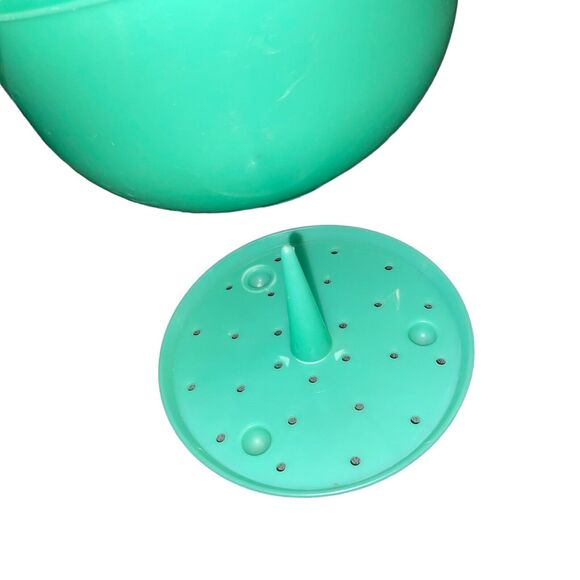 Vintage Tupperware Crisp It Lettuce Keeper Spike Jadeite Green Bowl 1424 1425 8" - Picture 3 of 10